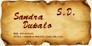 Sandra Dupalo vizit kartica